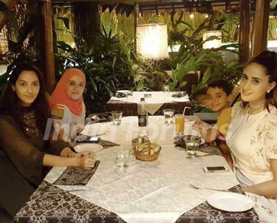 Nora Fatehi with Family
